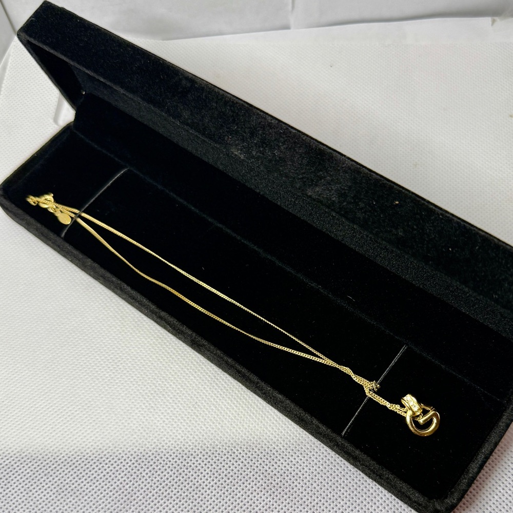 Givenchy Gold Plated G Pendant Necklace